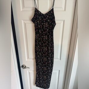 J for Justify Black Floral Maxi Dress